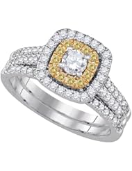 1.00CT-DIA 0.21CT-CRD BRIDAL SET