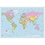 World Map Maps Poster Print, 36x24