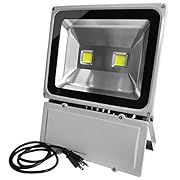 GLW 100W LED Outdoor Flood Light Super Bright,9000lm,6000K,110V,250W HPS Bulb Equivalent,Waterproof IP65 Security Work Light,US 3 Prong Plug