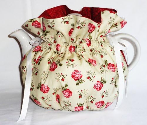 Pretty Roses Tea Pot Cozy - Fits 6 Cup Teapot - Reversible - Tea Pot Not Included
