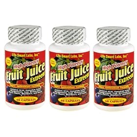 Fruit Juice Extreem TM HIGH POTENCY Amazon ACAI, Blueberry, Goji Berry, Mangosteen, Hawaiin Noni, Black Cherry, Resveratrol, and more, high antioxidants, fruit juice extreme