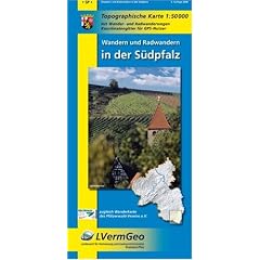 Topographische Karten Rheinland-Pfalz, Wandern und Radwandern in der S�dpfalz: Topographische Karte mit Wander- und Radwanderwegen. Koordinatengitter f�r GPS-Nutzer