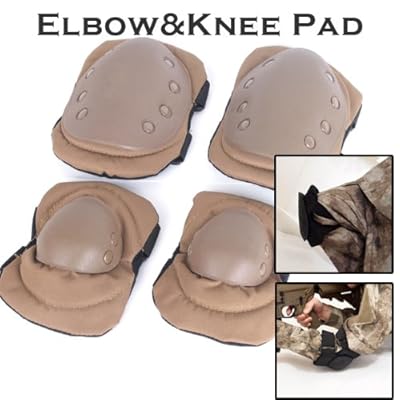ハッチタイプ プロテクトパッドセット エルボー&二?パッド コヨーテブラウン サバイバルゲームに!