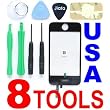 Apple Iphone 3gs Cracked Lcd Glass Digitizer Touch Surface Screen Cover Replacement Part + Tools + Guide ( Not for Iphone 3g ) ~ OEM-TYPE