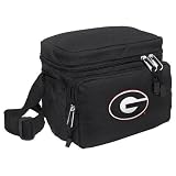 Georgia Bulldogs Lunch Box Cooler Bag Insulated University of Georgia - Top Quality Unique Lunchbox or Sophisticated Black Travel Bag - OFFICIAL NCAA COLLEGE LOGO Merchandise