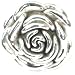 Sterling Silver Foam Filled Huge Rose Ring