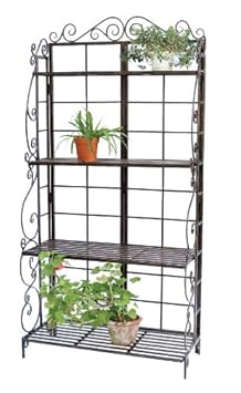 Panacea Products Baker Rack Plant Stand Brushed Bronze