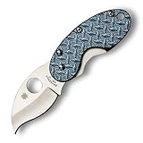 SPYDERCO Cricket Nishijin Glass Fiber Plain Edge Knife, Blue, Right