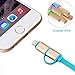 Miger Apple Certified 2Pack Retractable Charge and Sync 2-in-1 Cable with Lightning & Micro USB Connectors for iPhone, iPad, iPod Touch /5 Nano 7 on iOS9, Samsung /HTC & More - 3.3 Feet(1 Meters)