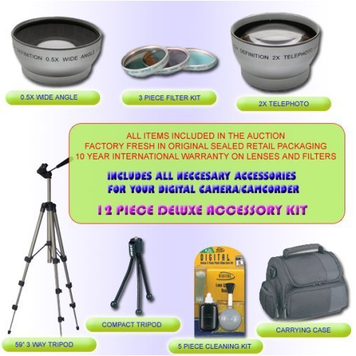 12PC ACCESSORY KIT FOR CANON HV10 HV20