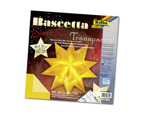 Folia 814/3030 - Bastel-Set Bascetta-Stern 30 x 30 cm 30 Blatt gelb Preisvergleich