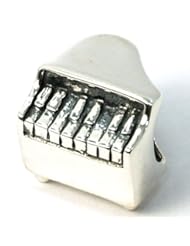 .925 Sterling Silver " Baby Grand Piano " Bead Compatible with Pandora Chamilia Kay Troll Bracelet