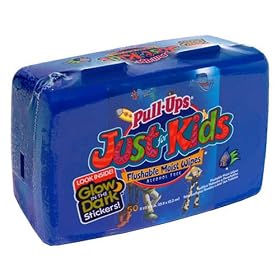 Pull-Ups Just for Kids, Flushable Moist Wipes - 50 ea