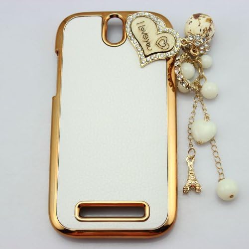 piaopiao bling 3D leather case bow flower shoe leopard diamond back cover for HTC one sv st lte (iloveyou)