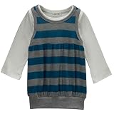Infant Girls' Cherokee Long-Sleeve 2fer Top - Teal/Heather