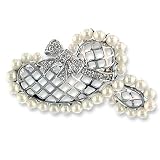 14K White Gold Diamond Hat Pin
