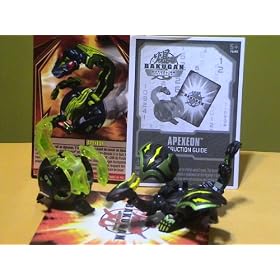 Bakugan Super Assault Darkus Apexeon 810G + Dharak 800G with DNA