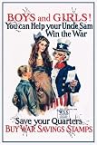 Canvas Print, Boys and Girls - War Savings - 12 x 18