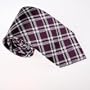 Purple Checkered Woven Silk Neckie Present Box Set Dark Magenta Christmas Gift T8379