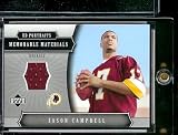 2005 Upper Deck Portraits Jason Campbell Memorable Materials Jersey Washington Redskins Football Card - Mint Condition - Shipped In Protective Display Case