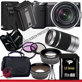 Sony Alpha NEX-5N Digital Camera with 18-55mm Lens & 55-210mm Lens (Black) Package 3