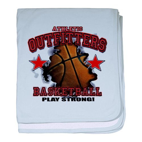 Baby Blanket Sky Blue Athletic Outfitters Basketball Play Strong