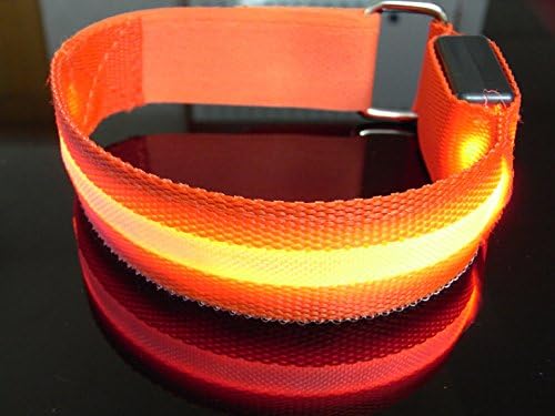 LED Optical Fiber Slap Wrap Bracelet Bangle Cool Use Outdoor Activities-S#(Red)