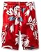 Kanu Surf Boys' Barracuda Quick Dry UPF 50+ Beach Swim Trunk, Oahu Red, 10/12