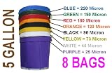 New 5 Gallon 8 Bag Herbal Extracts Bubble Hash Ice Bags Kit