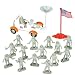 Lunar Rover with Astronauts Playset: 16 piece set with Moon Buggy, Flag, and 1.9 inch Figures (48mm)_s-1
