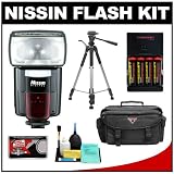 Nissin Digital Speedlite Di866 Flash Unit + Tripod + Case + Accessory Kit for Canon Rebel T2i, T1i, XS, XSi, XT, XTi, EOS 30D, 40D, 50D, 5D Mark II & 7D Digital SLR Cameras