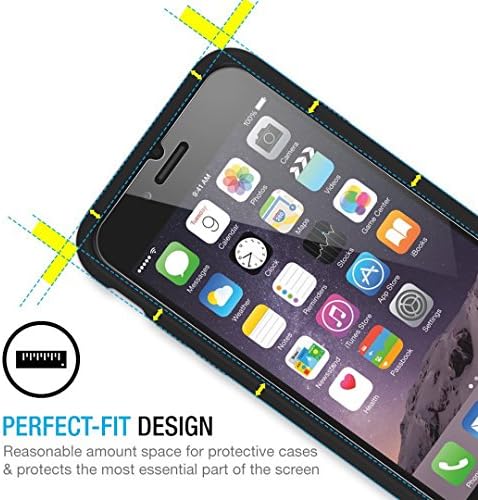 iPhone 6 (4.7 inch ONLY) HD Clear Tempered Glass Screen Protector, - Maximize Your Resale Value - 99.99% Clarity and Touchscreen