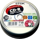 TDK 32倍速対応 CD-R 700MB ホワイトプリンタブル10枚ポットケース CD-R80EWX10PS