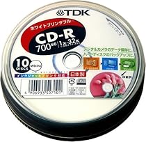 TDK 32倍速対応 CD-R 700MB ホワイトプリンタブル10枚ポットケース CD-R80EWX10PS