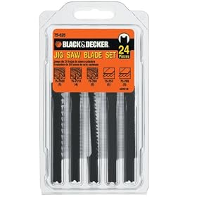 Black and Decker 75-626 Assorted Jigsaw Blades Set, Wood and Metal, 24-Pack by Black & Decker