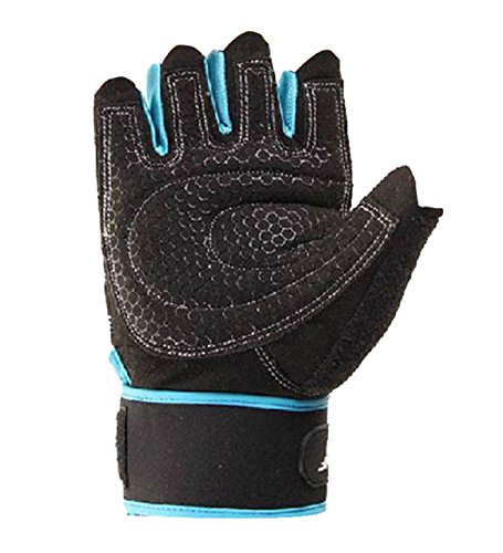 Coromose® 1 Pair Blue Weight Lifting Training Workout Exercise Gloves L