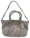 Authentic Coach Madison Khaki Dotted Signature Op Art Sophia Handbag 15935