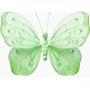13" Large Green Shimmer Butterfly Decorations - butterflies hanging nylon nursery bedroom girls room ceiling wall decor, wedding birthday party baby bridal shower