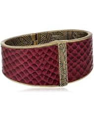 The SAK Python Hinge Bordeaux Bangle Bracelet, 2.5"