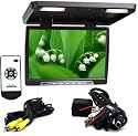 NEW GRAY 17" FLIP DOWN LCD CAR MONITOR OVERHEAD ROOF 4 DVD with IR TRANSMITTER AND WIRELESS REMOTE CONTROLS