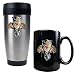 Florida Panthers NHL Stainless Steel Travel Tumbler & Black Ceramic Mug Set - Primary Logo by Great American Products