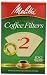 Melitta Cone Coffee Filters, Natural Brown, No. 2, 100-Count Filters (Pack of 6)