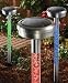3 - Pk. of Color - changing Solar Landscape Lights
