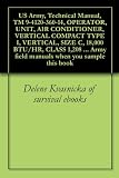 US Army, Technical Manual, TM 9-4120-360-14, OPERATOR, UNIT, AIR CONDITIONER, VERTICAL COMPACT TYPE I, VERTICAL, SIZE C, 18,000 BTU/HR, CLASS 1,208 VOLT, ... Army field manuals when you sample this book