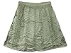 Casual Boho Chic- Ari Embroidered Stonewashed Green Cotton Mini Skirts