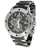 NAUTICA CHRONOGRAPH CHRONO MEN'S WATCH BLACK & SILVER N27509G