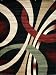 New City Brand New Contemporary Brown and Beige Modern Wavy Circles Area Rug 5'2 x 7'6