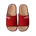 Bronze Times (TM) Unisex Four Season Indoor Cotton Flax House Slippers