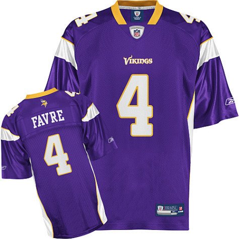 Youth Minnesota Vikings #4 Brett Favre Team Replica Jersey - XL 18-20