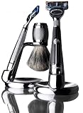 The Art of Shaving Fusion Chrome Collection Shaving Brush & Razor Stand